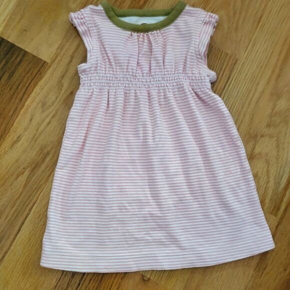 Tea Collection Green Trim Pink Stripe Dress - Picture 4 of 6